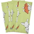 thumbnail image 6 of Cute Rabbit Carrot Dish Towels Set of 6, Bunny Washable Tea Towels Dishcloths Lint-Free 18x28 Inch Fast Drying for Kitchen Restaurant Bar Clean, 6 of 7