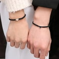 thumbnail image 2 of Couple Bracelet Coeur Forme Tressée Corde Réglable Extensible Tout-Match Cadeaux Décoratifs 26 Lettres Initiales Charmes Bracelet Bijoux pour Saint Valentin, 2 of 10