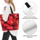 thumbnail image 3 of Fotbe Strawberry Red Bolsa Tote Estética de Lona con Estampado para Mujer - Bolsa Reutilizable de Hombro Casual para Vacaciones, Compras, Trabajo y Gimnasio, 3 of 8