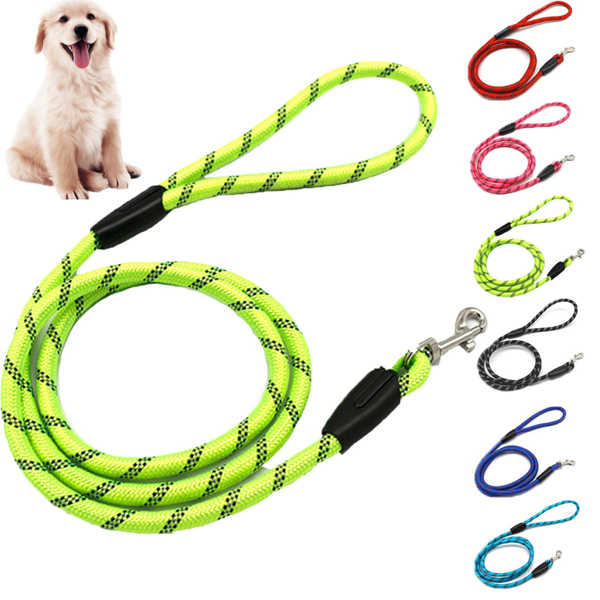 Without Traction Rope Pet Leashes Chest Straps Nylon Round Rope Reflective Dog Chain Single Strip Pet Supplies 