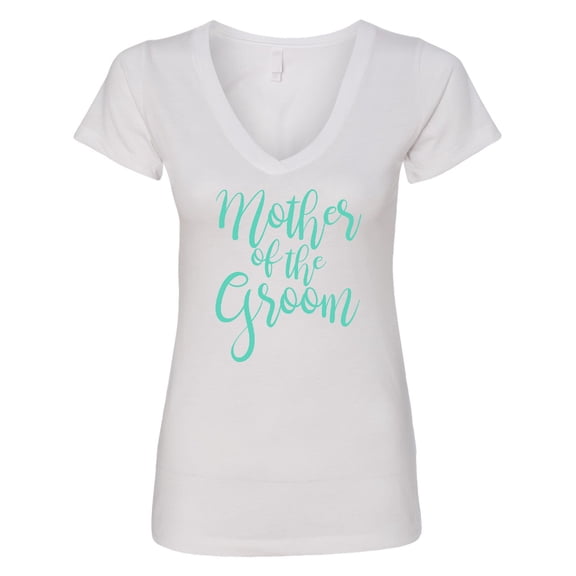 Inktastic Wedding Mother of the Groom in Teal Women's V-Neck T-Shirt