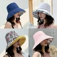 thumbnail image 2 of Wide Brim Cotton Summer Hat,Women's Packable Reversible Floral Bucket Hat Sun Protection Beach Cap Floppy Sun Hats, 2 of 11