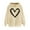Beige, variant on yievot Women Hoodies Women's Comfortable Sweater Heart Pattern Printed Women's Hooded Pocket Drawstring Sweater