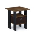 thumbnail image 5 of Furinno TIDUR Open Shelf Nightstand with Storage Bin. End Table. Columbia Walnut, 5 of 5