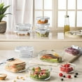 thumbnail image 5 of 24-Piece Glass Storage Containers with Lids - Airtight, Leak-Proof, Dishwasher Safe, Tupperware Glass Dishware Set with Lids, Food Storage Containers, Meal Prep Containers, Gray, 5 of 7