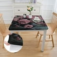 thumbnail image 2 of WYYP Roses Square Tablecloth with Elastic Edge 100% Polyester Fiber 52*52, 2 of 8