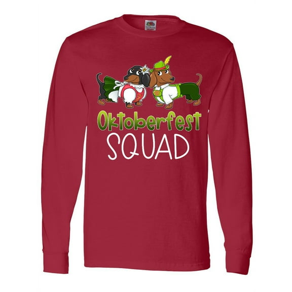 Inktastic Oktoberfest Squad- Cute Dachshunds in German Costumes Long Sleeve T-Shirt