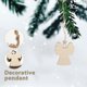 thumbnail image 3 of FELTECHELECTR 10 colgantes de madera con forma de ángel para decoración de fiestas navideñas, adornos colgantes para árbol de Navidad., 3 of 7