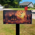 thumbnail image 3 of Horror Orange Pumpkin Spooky Halloween Mailbox Cover,Magnetic 18x21 Inch Mailbox Wrap Water Proof Reusable Halloween Post Letter Box Covers for Yard Farmhouse Decorative, 3 of 5