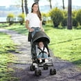 thumbnail image 2 of Jeep AdventureGlyde Stroller by Delta Children - Lightweight Travel Stroller with Smoothest Ride & Compact Fold, 3-Position Recline, Extra Large Storage Basket, Black/Grey, 2 of 5