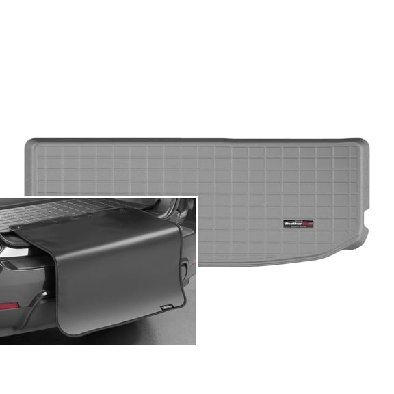 WeatherTech Cargo Trunk Liner with Bumper Protector compatible with 2020-2025 Hyundai Palisade - Behind 3rd Row w/ Bumper Protector, Grey