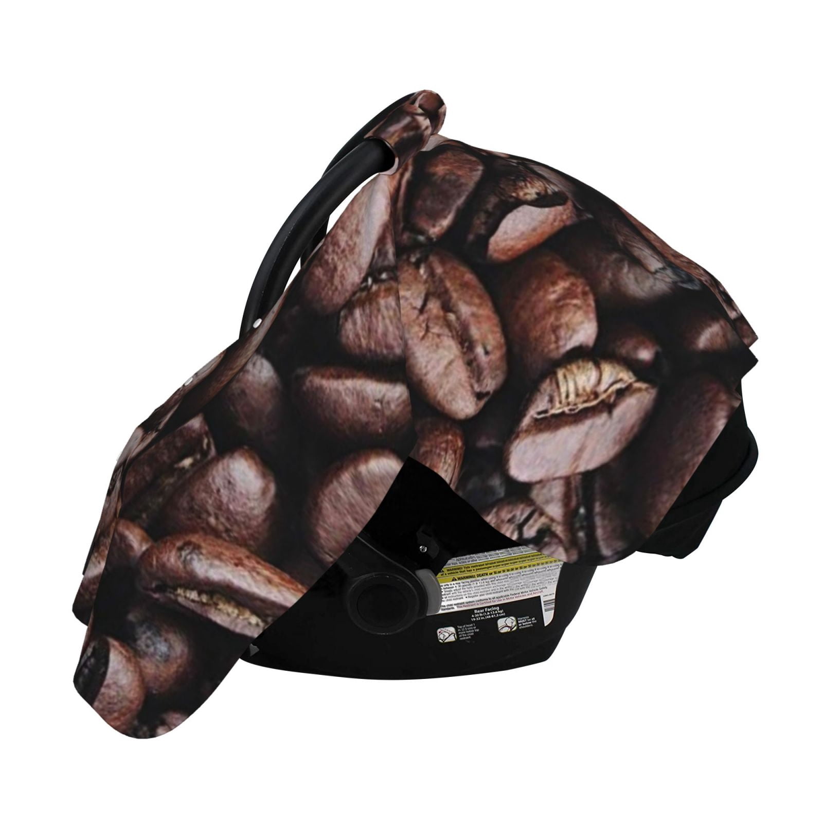 Naloa Coffee Bean Baby Car Seat Cover, Breathable Baby Carrier Cover, Multiuse Baby Carrier Cover & Nursing Breastfeeding Cover