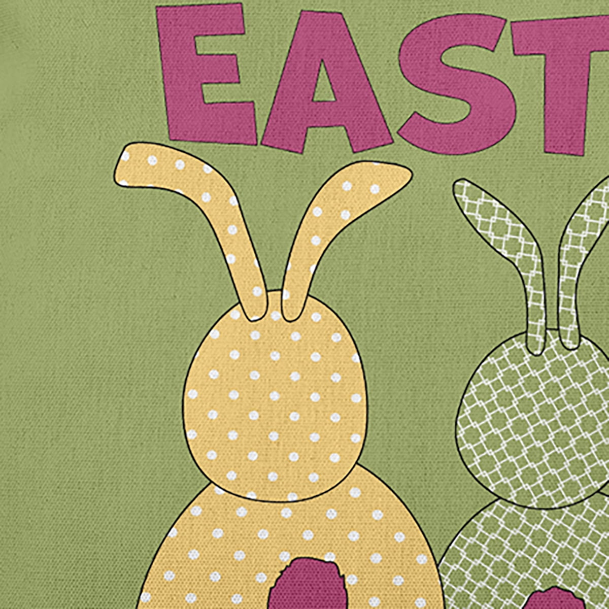 Simply Daisy 14x20-inch Rectangle Hoppy Easter Polyester Indoor Pillow, Apple Green Qty 1