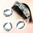 thumbnail image 3 of Diadema anudada con patrón floral de Unique Bargains Estilo clásico y casual Diadema para mujeres y niñas Azul 5.20"x2.36", 3 of 7