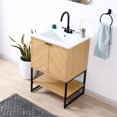 thumbnail image 6 of JONATHAN Y Juhl 23.5 in. W x 18 in. D x 33 in. H, Chevron-Front 2-Shelf, Bath Vanity Cabinet ONLY, Oak, VAN1013A, 6 of 7