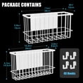 thumbnail image 3 of NiHome Magnetic Metal Refrigerator Organizers 2PCS Medium & Small, Versatile Storage for Kitchen & Office Holds Up to 14 lbs, Easy Attach to Any Magnetic Surface, Space-Saving Design (White), 3 of 7