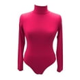 thumbnail image 3 of Deepwonder Women Long Sleeve Turtleneck Bodysuit Sexy Stretchy Romper Jumpsuit Shapewear Basic Solid Bodycon Leotard Top S, 3 of 5