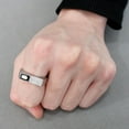 thumbnail image 5 of Stainless Steel Ring AAA GRD CZ Black Diamond DA252 for Men Style High, 5 of 5