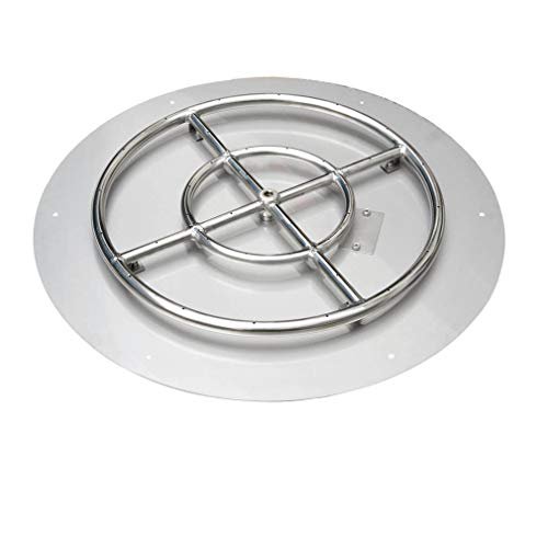 Stanbroil Stainless Steel 18 Round Flat Fire Pit Burner Pan W 12 Fire Ring Installed Btu 92 000 Max Walmart Com Walmart Com