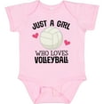thumbnail image 3 of Inktastic Just a Girl Who Loves Volleyball Girls Baby Bodysuit, 3 of 5