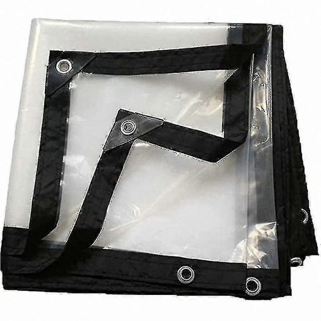Transparent Foldable Tarpaulin with Perforated Design for Waterproof Use
