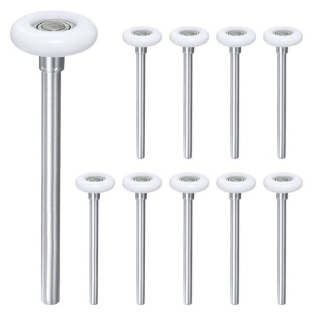 

10 Packs 1.8 Nylon Garage Door Rollers for 2 Track 6.5 Stem Garage Door Wheels 6200zz Bearing 11 Balls White
