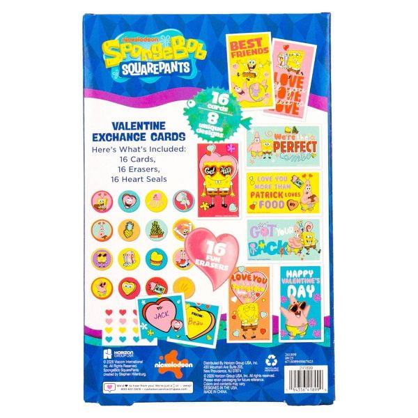 Valentine's Day Classroom Exchange Cards - Spongebob Squarepants