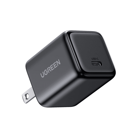 Mini Cargador Ugreen 20w Carga Rápida Pd Gan Usb C Color Gris