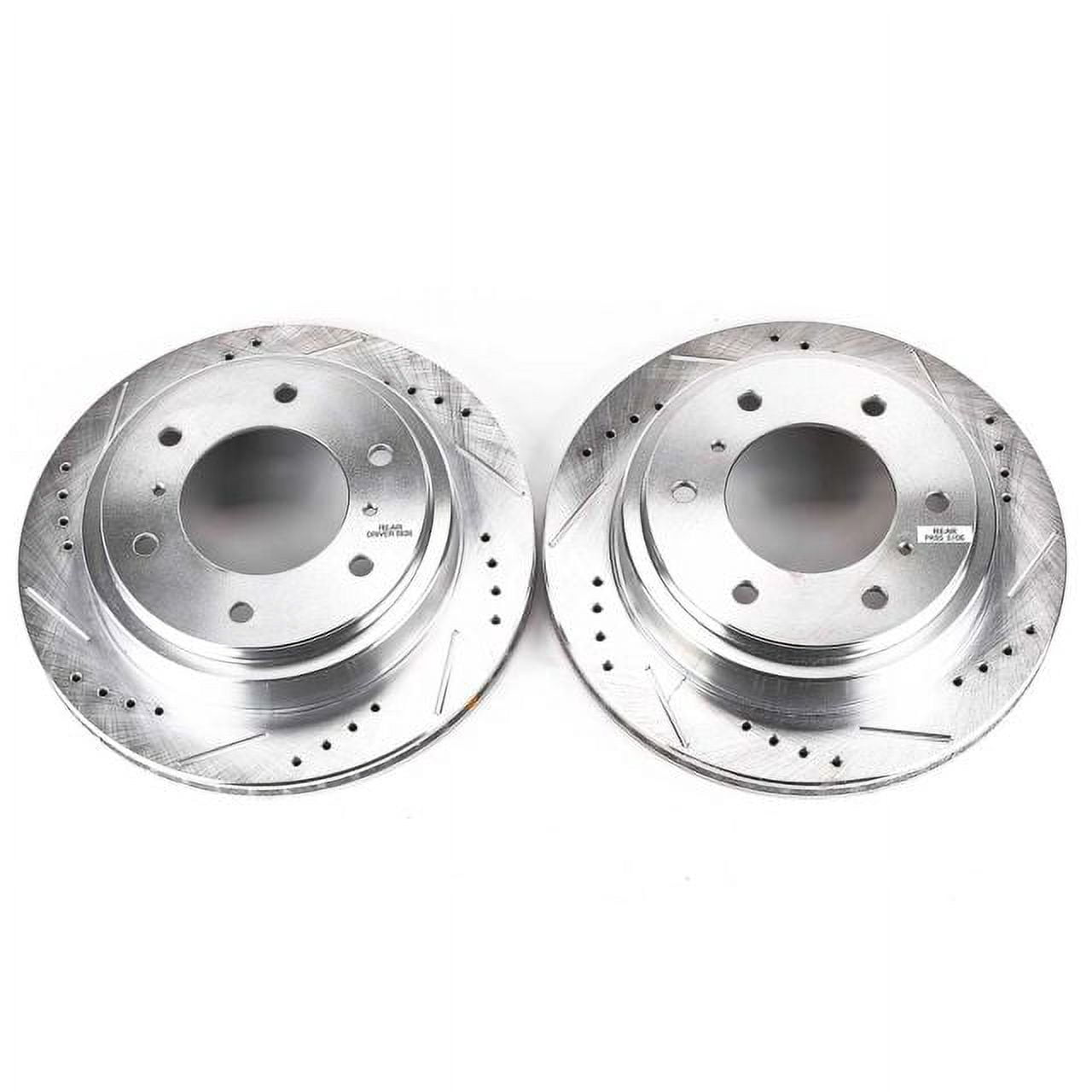 Power Stop Rear Pair of Drilled and Slotted Brake Rotors JBR1133XPR