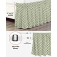 thumbnail image 3 of Sage Green Boho Geometric Wrap Around Bed Skirts for King Bed 16" Drop,Bed Skirt with Adjustable Elastic Belt Dust Ruffle Bed Valance for Bedroom Hotel Luxury Country Abstract Pattern Bed Frame Cover, 3 of 7