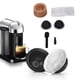 thumbnail image 5 of Kit De Taza De Filtro De Cápsula De Café, Negro Con Soporte De Haya, Cepillo De Cuchara De Papel De Aluminio, Relleno De Café En Polvo Reutilizable De 230ml, 5 of 7