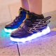 thumbnail image 2 of Zapatillas de deporte casuales para niños Yotijar LED Carga USB Negro 30, 2 of 10