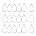 thumbnail image 1 of Uxcell 36 Pcs Open Bezel, Teardrop Resin Bezels Pendants Open Back Bezels for DIY Crafts Silver, 1 of 7