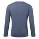 thumbnail image 4 of Camiseta de manga larga de color liso para hombre: cuello redondo holgado, para todas las estaciones, material de poliéster, tallas S-XXXL., 4 of 5