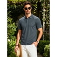thumbnail image 6 of Cadmus Mens Polo Shirts Quick Dry Short Sleeve Golf T Shirt Performance Moisture Wicking Casual Workout,8602,Dark Grey,M, 6 of 6
