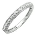 thumbnail image 1 of Dazzlingrock Collection IGI CERTIFIED Round White Diamond Wedding Enhancer Guard band for Women (0.40 ctw, Color I-J, Clarity I2-I3) in 10K White Gold, Size 6.5, 1 of 7