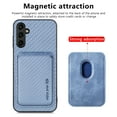 thumbnail image 3 of ELEHOLD for Samsung Galaxy A23 5G Magnetic Wallet Case with Detachable Back Card Holder Fiber Texture Design Full Body Protective Slim Shockproof Case, blue, 3 of 8