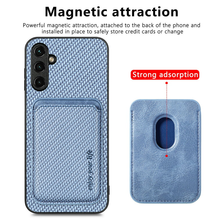 Feishell Magnetic Case for Samsung Galaxy A14 5G,Built in Magnets for  MagSafe Charger,Luxury PU Leather Shockproof Lightweight Case Support  Wireless Charging Ultra Thin Phone Case,Green 