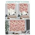 thumbnail image 4 of Red Flower Tie Up Curtains for Windows 45 Inch Length Balloon Curtains Kitchen Adjustable Balloon Window Shade Farmhouse Pastoral Vintage Ethnic Floral Tie Up Valance Bathroom Curtain Window 52"x45", 4 of 6