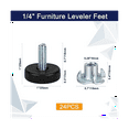 1/4Inch Thread Furniture Feet Levelers