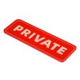 thumbnail image 3 of Unique Bargains 9'x3' Private Sign Acrylic Self Adhesive Door Sticker Wall Mounting Sign Red, 3 of 5