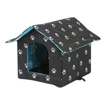 Matoen Dog House with Removable Canopy Shade Tent, Indoor and Outdoor Dog Cot Cat House Pet Shelter, Portable Waterproof for Small Medium Dogs