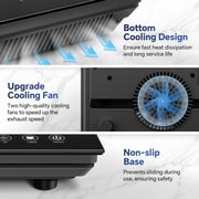 Portable Induction Cooktop 2 Burner - 1800W Double Induction Cooker with 8 Power Settings, 4 Pre-Set Modes, Ultra Thin Design, Sensor Touch Control, Child Safety Lock & Timer | Electric Cooktop