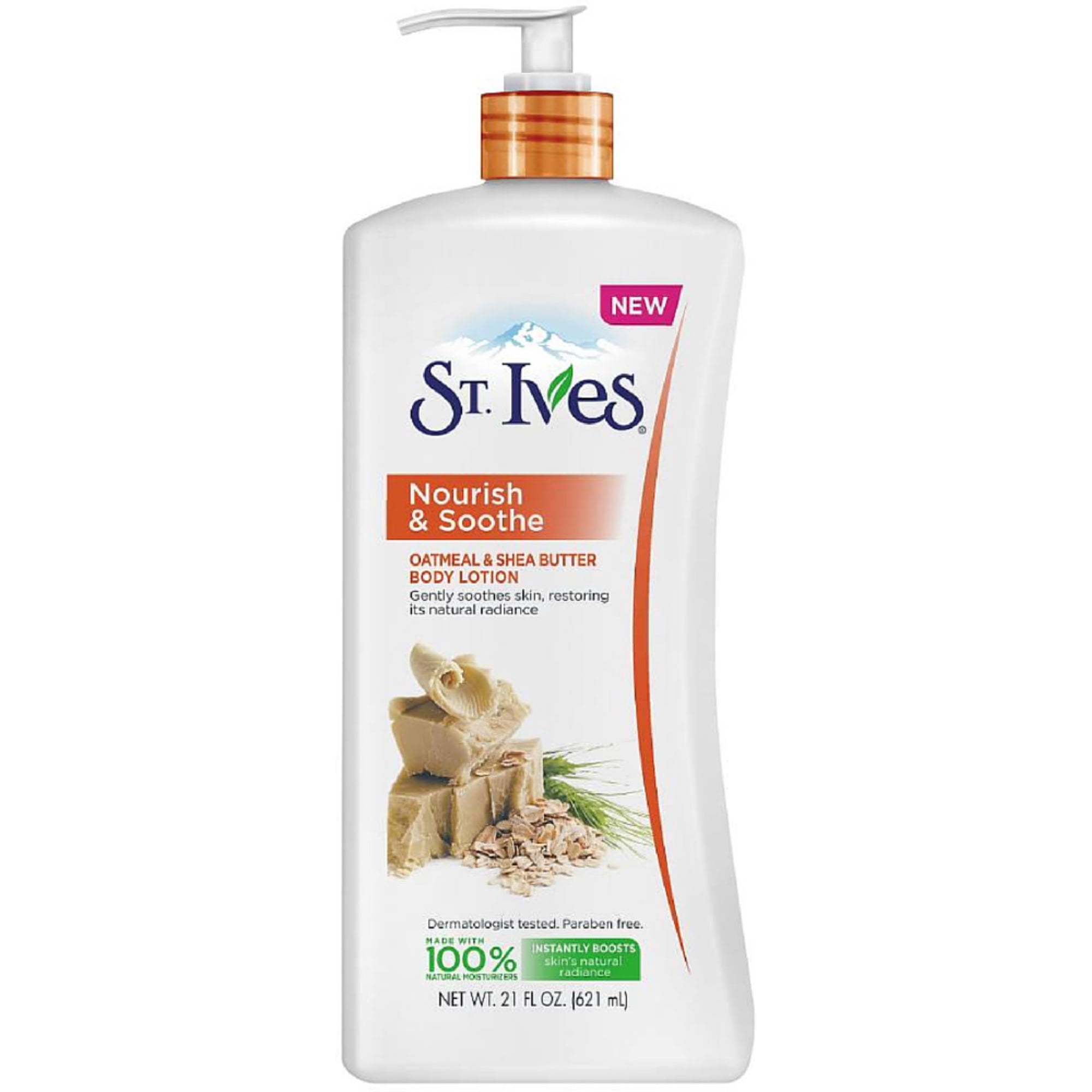 St. Ives Nourish & Soothe, Oatmeal & Shea Butter Body Lotion 21 oz (Pack of 2)