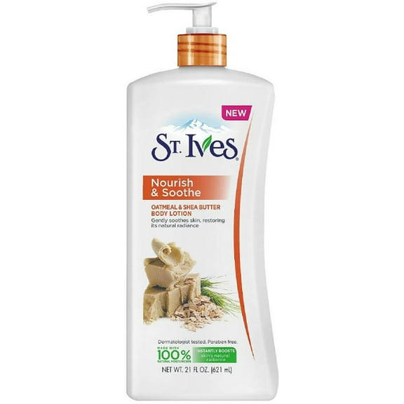 St. Ives Nourish & Soothe, Oatmeal & Shea Butter Body Lotion 21 oz (Pack of 6)