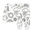thumbnail image 4 of REDARER Girls Weather & Climate DIY Doodle Pajama Set, Long Sleeve Top & Pants Two Piece Outfit, Soft Cozy Kids Sleepwear & Loungewear,8-9 Years, 4 of 6