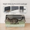 thumbnail image 5 of High-Sided Stainless Steel Cat Litter Box,Stainless Steel Litter Box with Lid,Extra Large,Easy-to-Clean Metal Litter Pan for Cats (24''L X 16''W X 12''H with Enclosure), 5 of 6