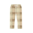 thumbnail image 5 of GigrtiJin Mens Trendy Capris Pants Plaid Printed Elastic Waisted Drawstring Wide Leg Pants Loose Casual Pants, 5 of 7