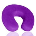 thumbnail image 2 of Bookishbunny Child Size or Small Adult Soft Memory Foam U Shape Travel Pillow Purple, 2 of 6