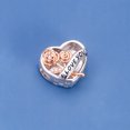 thumbnail image 2 of 925 Sterling Silver Two-Tone Rose Heart Charm For Bracelets & Bangle Pendant Jewelry, 2 of 5